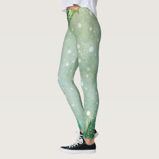 Green Christmas tree Leggings