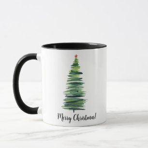 Green christmas tree  mug