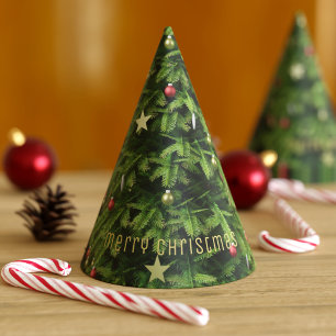 Green Christmas Tree Paper Party Hat