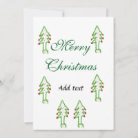 Green Christmas tree red cherry merry Christmas mo