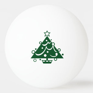 Green Christmas Tree Shape Holiday Ping Pong Ball