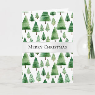 Green Christmas Trees   Card