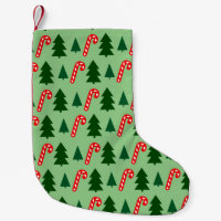 Green Christmas trees red Christmas sticks