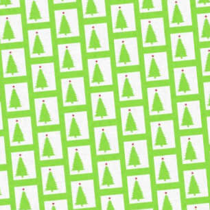 Green Christmas Trees Tissue Paper