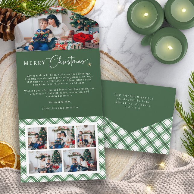 Green Christmas Trifold Card (Green Christmas Trifold Card
)