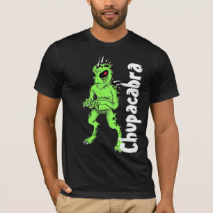 Green Chupacabra with Red Eye Cryptozoology Shirt