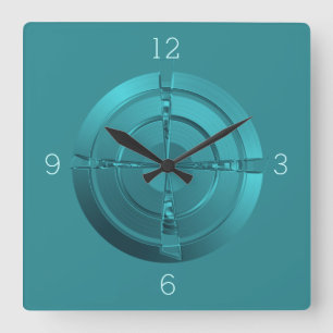 Green Circle Design with Atmosphere >Wall Clock