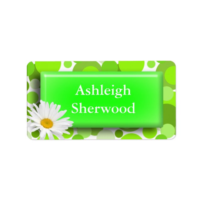 Green Circle Name Label (Front)