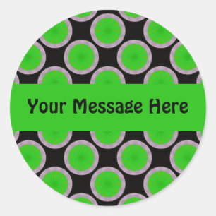 Green Circles Classic Round Sticker