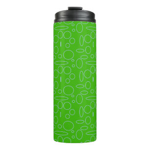 Green Circles Loops Thermal Tumbler