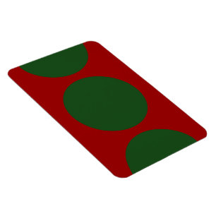 Green Circles on Red Magnet