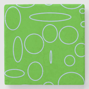 Green Circles Stone Coaster