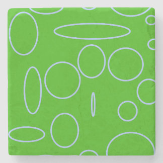 Green Circles Stone Coaster