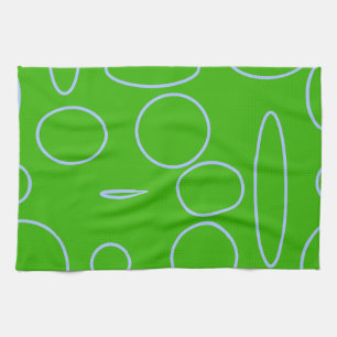 Green Circles Tea Towel