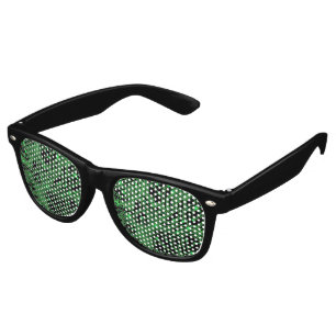 Green Circuit Board Abstract Illustration Retro Sunglasses