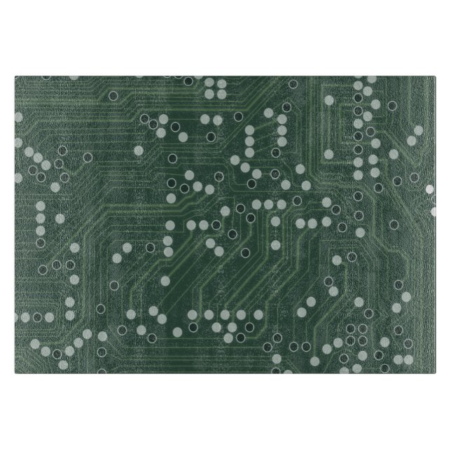 Green Circuit Board Background Pattern Art (Front)
