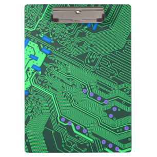 Green Circuit Board Clipboard
