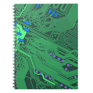 Green Circuit Board Notebook