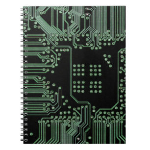 Green Circuit Board Notebook