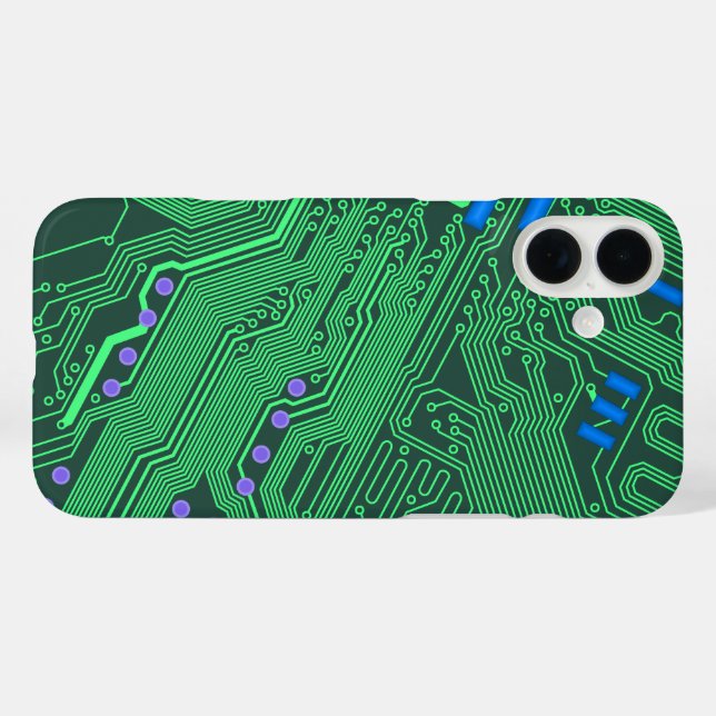 Green Circuit Board Phone Case (Back (Horizontal))