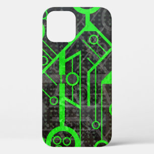 Green Circuit iPhone 12 Case