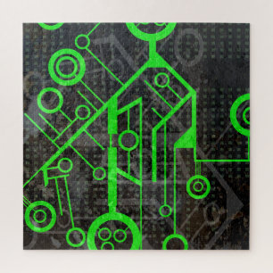 Green Circuit Jigsaw Puzzle