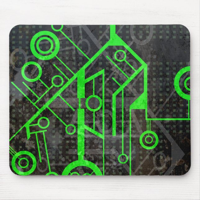 Green Circuit Mouse Pad (Front)