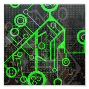 Green Circuit Photo Print