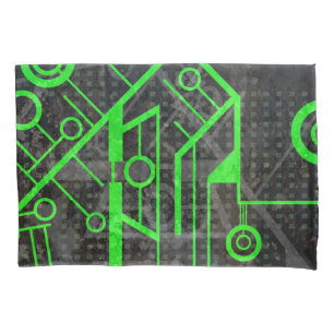 Green Circuit Pillowcase