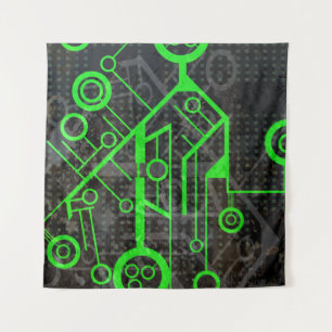 Green Circuit Tapestry