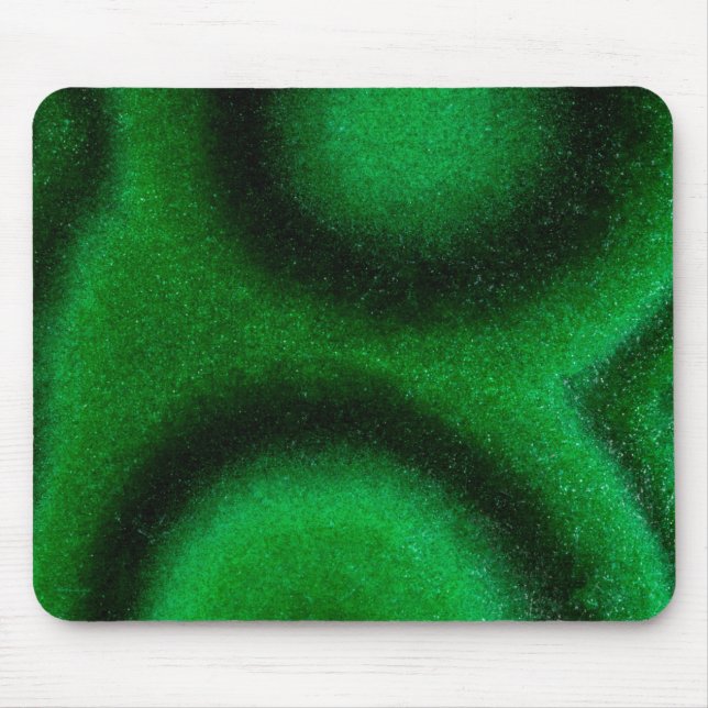 Green Circular Malachite Mouse Pad (Front)