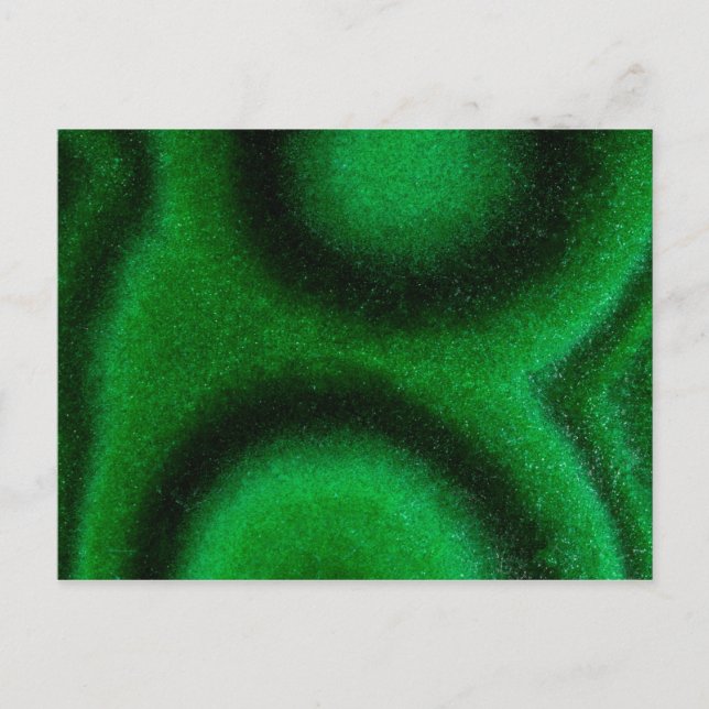 Green Circular Malachite Postcard (Front)