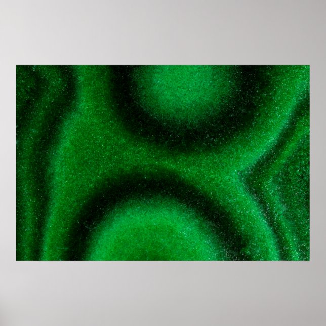 Green Circular Malachite Poster (Front)