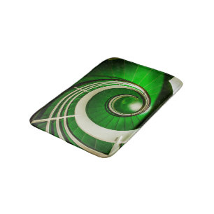Green Circular Stairway Bath Mat