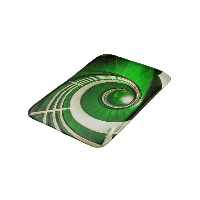 Green Circular Stairway Bath Mat (Angled)