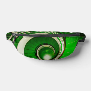 Green Circular Stairway Bum Bags