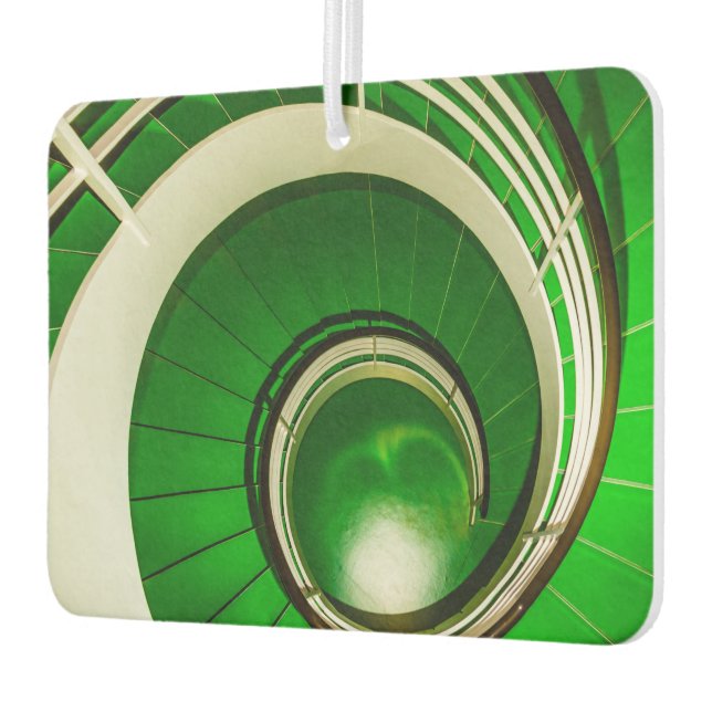 Green Circular Stairway Car Air Freshener (Left)