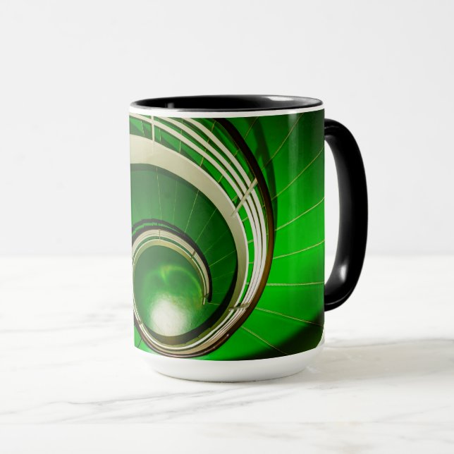 Green Circular Stairway Mug (Front Right)