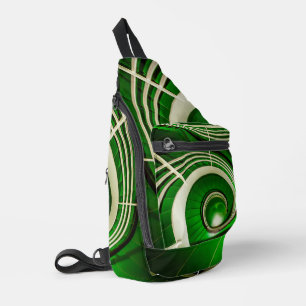 Green Circular Stairway Sling Bag