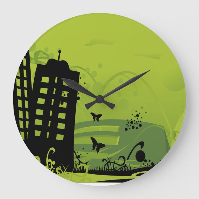 Green City Wall Clock (Front)
