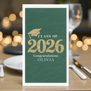 Green Class Of 2026 Napkin