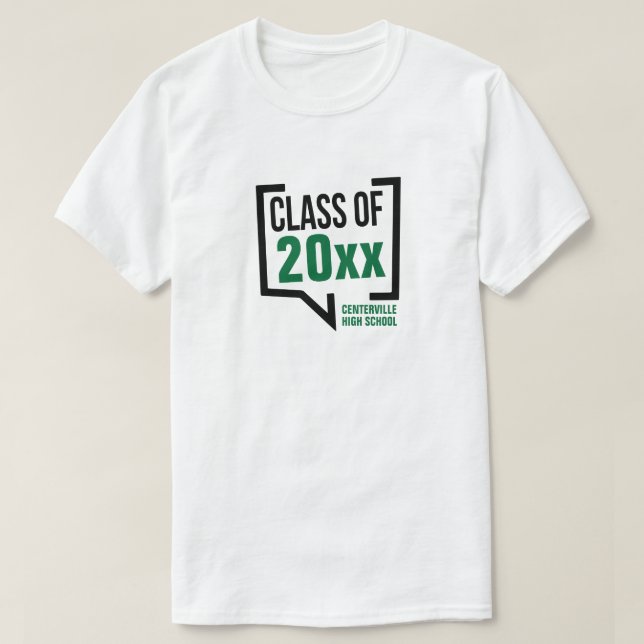 Green Class Year Speech Bubble T-Shirt (Design Front)