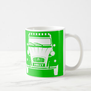 Green Classic Citroen 2CV Deux Chevaux Dolly Mug