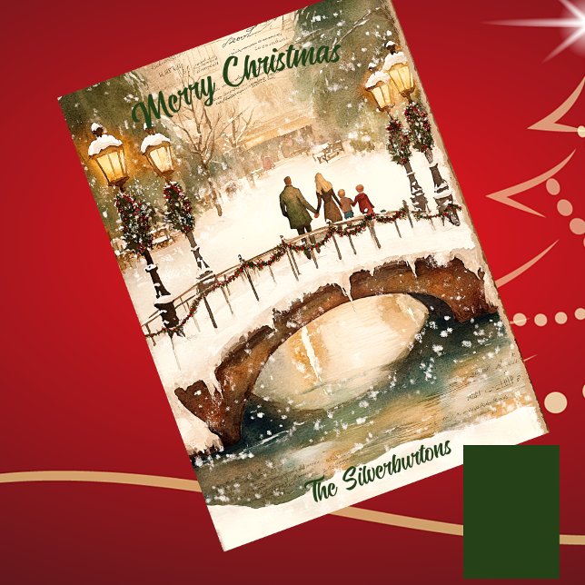 Green Classic Merry Christmas Watercolor (Creator Uploaded)