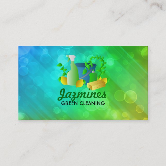 Green Cleaning business cards (Front)