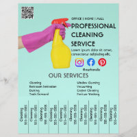 green cleaning Photo poster with tear-off tabs Fly