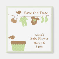 Green Clothesline Baby Shower