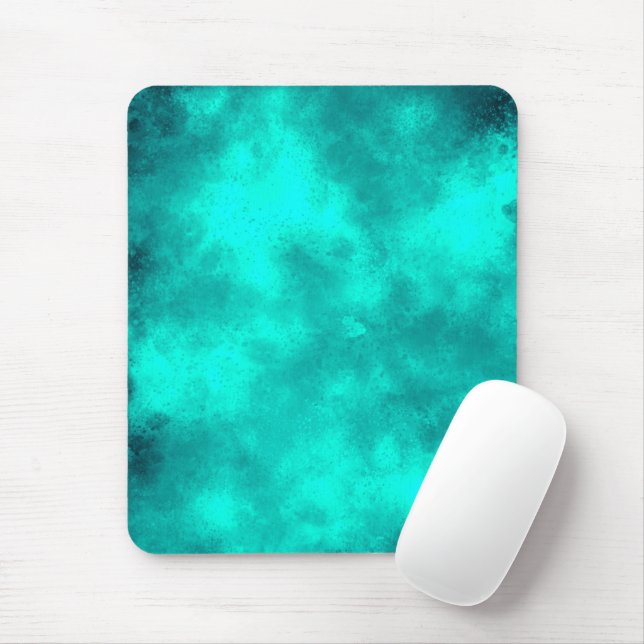 Green Cloud Effect Mouse Mat (With Mouse)