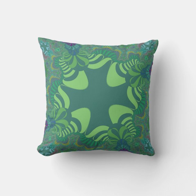 Green Clover Cross Cushion (Front)
