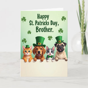 Green Clover Friends Holiday Card